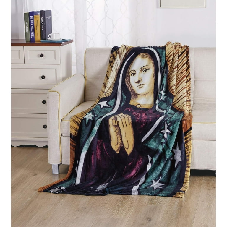 Decor More Virgin Mary 50 x 70 Oversized Plush Throw Blanket Reversible Machine Washable Walmart