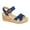 Navy, variant on Cipriata Womens Danta Leopard Print Sandals