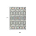 thumbnail image 3 of HomeRoots 612194 9 x 12 ft. Linen Pink & Orange Geometric Washable Indoor & Outdoor Rectangle Area Rug, 3 of 5