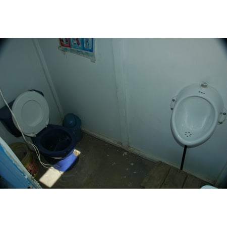 Canvas Print One out of 30 family UDDTs and waterless urinals constructed by the NGO Agua Tuya in Cochabamba, Bol Stretched Canvas 10 x
