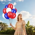 thumbnail image 6 of Independence Day Party Balloons Set With Ribbon, 10 Balloons In Three Colors For Festive Decor, Perfect For Fourth Of July Celebrations, Includes Assorted Balloons And A Roll Of, 6 of 6
