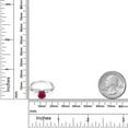 thumbnail image 3 of Gem Stone King 1.58 Ct Round Red Created Ruby 925 Sterling Silver Ring (Size 8), 3 of 4