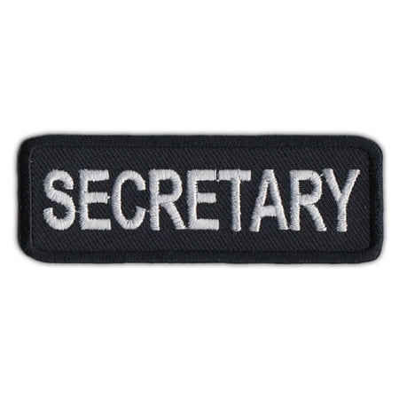 Motorcycle Biker Jacket/Vest Patch - Secretary - Member Rank, Position, Status - 3" x 1" Patch