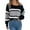 Gray, variant on Women's Off Shoulder Striped Knit Sweater Casual Loose Fit Long Sleeve Pullover Top for Fall and Winter