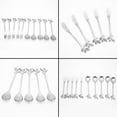thumbnail image 5 of 5Spoon+5Forks Stainless Steel Leaf Coffee Cake Spoon Fork Dessert Spoons, Stirring Teaspoon Set Silver, 5 of 5
