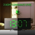 thumbnail image 2 of Digital Alarm Clock  Curved  Electronic Clock Led Large Screen Mute Bedroom Desk Snooze Clock  White, 2 of 7