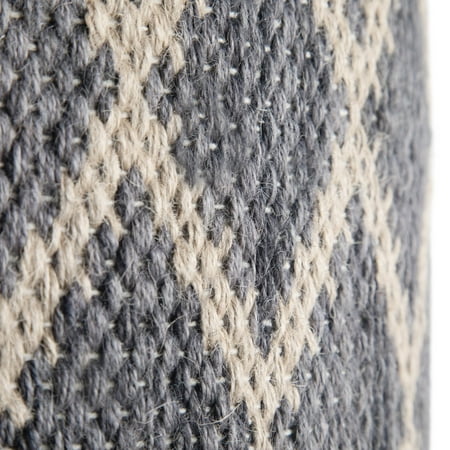 Simpli Home - Edgeley Round Contemporary Polystyrene/Cotton Pouf - Gray