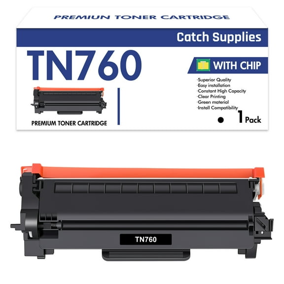 TN730 TN760 Toner Cartridge Compatible for Brother TN760 TN-760 TN-730 Work for MFC-L2710DW MFC-L2750DW HL-L2350DW HL-L2370DW DCP-L2550DW Printer Black,1-Pack