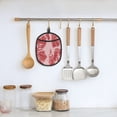 thumbnail image 5 of Rocae Red Meat for Silicone Pot Holders, Oven Mitts Heat Resistant Hot Pads with Pockets,Non-Slip Bbq Baking Smoking Potholders ,7.5"x9.4", 5 of 7