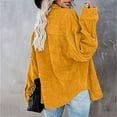 thumbnail image 5 of gakvbuo Shacket Jacket Women Plus Size Cardigan Solid Color Loose Bat Sleeve Waffle Knitted Button Down Urtleneck Sweatshirt Lapel Corduroy Jacket Outwears, 5 of 7