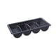 thumbnail image 5 of Contenedor para cubiertos de 4 compartimentos Bandeja organizadora para cubiertos Cucharas Tenedores Cubiertos Cubiertos negro, 5 of 9