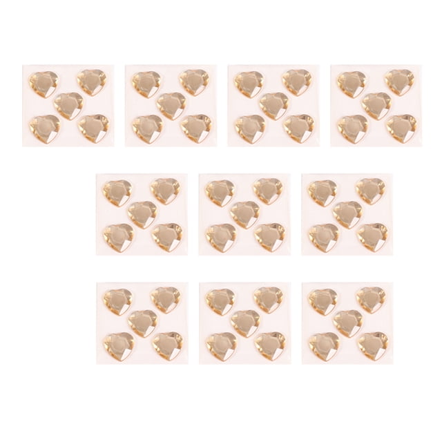 Pegatinas de diamantes de imitación de corazón Wosthever gemas de cristal acrílico