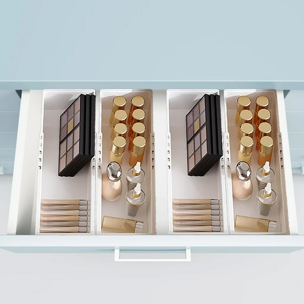 pstuiky Caja de almacenamiento expandible con cajón y divisor para cosméticos multifuncional para organizar ropa interior y calcetines.