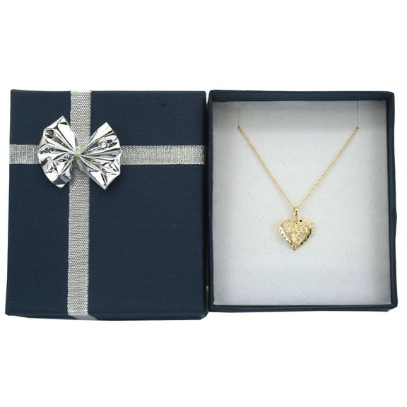 14K Gold Sweet 16 Sixteen Charm with 18" Gold Cable Chain & Gift Box