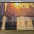 thumbnail image 6 of Ambesonne City Place Mats Set of 4, Tranquil Sunrise Midtown, Standard Size, Pale Blue Peach Tan, 6 of 6