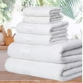 thumbnail image 5 of MALLONI HOME Ultra Soft 6 Pack Cotton Towel Set, Contains 2 Bath Towels 28x55 inch, 2 Hand Towels 16x24 inch & 2 Wash Coths 12x12 inch, Ideal Everyday use, Compact & Lightweight - White, 5 of 8