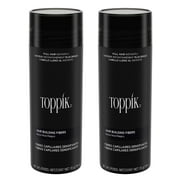 Toppik Hair Building Fibers, Fill In Fine or Thinning Hair - Black 1.94 oz (Pack of 2)