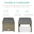 thumbnail image 3 of Best Choice Products Set of 2 Multipurpose Patio Wicker Ottomans w/ Removable Cushions - Cement Gray/Taupe, 3 of 8
