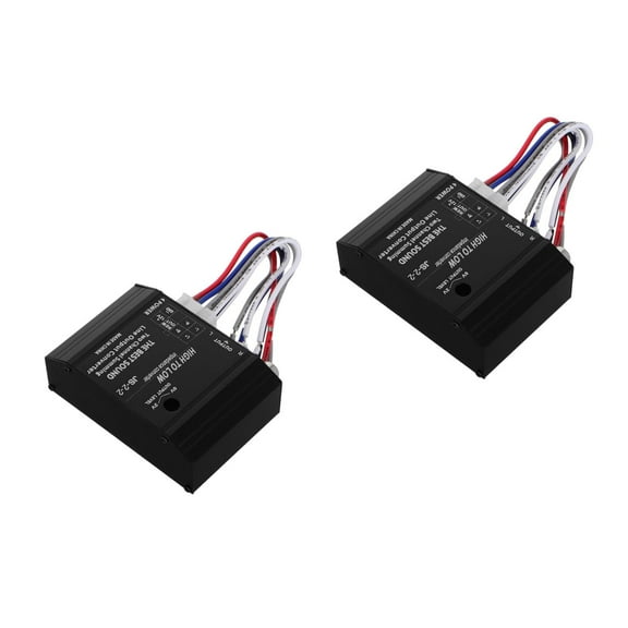 Masteelf 2pcs High to Low Audio Converter for Output Stereo Converter for All Massive Audio Amplifiers Vehicle Audio Supplies