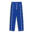 thumbnail image 5 of LEKWK Mens Basketball Sweatpants Tear Away Snap Elastic Waist Track Pants Baggy Loose Fit Casual Post Surgery Trousers Workout Running Gym Activewear, 5 of 7