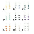 thumbnail image 3 of Pendientes de Mujer Qarigey 1 par de pendientes de cristal a la moda Adornos de joyería chapados Verde, 3 of 6