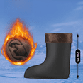 thumbnail image 3 of Cubrezapatos de algodón para otoño e invierno, para hombre y mujer, con forro de felpa, grueso, cálido, aislante, para botas de lluvia fría, cubrezapatos de goma interior, calcetines de algodón, 3 of 5