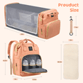 thumbnail image 2 of Diaper Bag Backpack, Multifunctional Baby Diaper Bags with Changing Station &Foldable Crib, Large Baby Bag for 0-6 Mouth Boys Girls w/ USB Charging Port&Stroller Strap, Mom Gifts Baby Essentials(Pink), 2 of 7