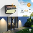 thumbnail image 3 of Foco LED inalámbrico con sensor de movimiento y energía solar para exteriores [Paquete de 3, 138 LED] Resistente al agua, inalámbrico, con 3 modos para jardín y decoración exterior., 3 of 5