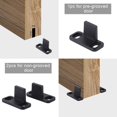 thumbnail image 4 of Guía de piso para puerta de granero Homode, negro mate, ajustable, paquete de 2, 4 of 7