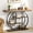 Rustic Brown, variant on Walsunny Industrial 4-Tier Console Table, Entryway End Table with Circular Metal Frame, Narrow Side Table with Storage Shelves for Living Room, Gray