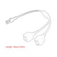 thumbnail image 2 of JOYWA Câble Adaptateur Répartiteur Réseau RJ45 1 Mâle vers 2 Femelles Port de Prise LAN Ethernet Y Câble Adaptateur, 2 of 9