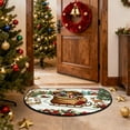 thumbnail image 4 of Mecorevxz Christmas Decorations,Half Round Doormat Non Slip Indoor Outdoor Entrance Semi Circle Area Rug Washable Half Moon Rug Front Floor Mat for Christmas Decor（C）, 4 of 7