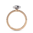 thumbnail image 4 of IGI Certified Lab Grown Diamond Ring | Center 10x5MM Marquise Cut Solitaire Halo Engagement Promise Rings For Women In 18k Solid Rose Gold | F-G, VS-SI Quality (1.16 Ctw) Ring Size-10, 4 of 7