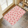 thumbnail image 4 of Watermelon Fruit Linen No Slip Floor Mat, Entryway Doormat Durable Low-Profile Mat Home Decor, Throw Rugs Washable Kitchen Bathroom Laundry Bedroom Living Room Door Mat 30x17in, 4 of 5
