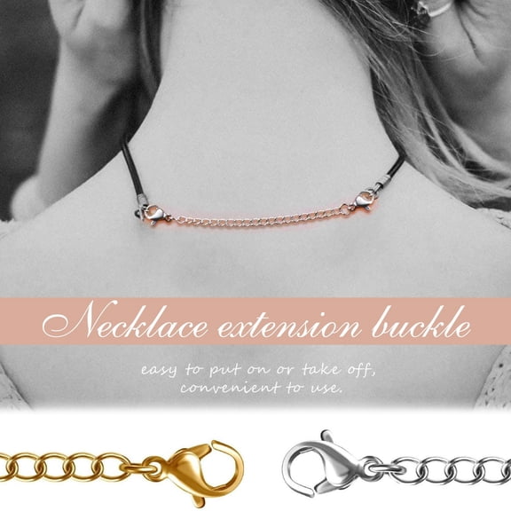 YYKihy Stainless With 5 10Pcs Extenders Lengths Necklace Gold Necklaces Pendants