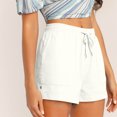 thumbnail image 4 of Ahdbta Women's Hiking Shorts Golf Athletic Outdoor Shorts Plus Size Elastic Waist Drawstring Casual Summer Beach Shorts with Pockets, 4 of 9