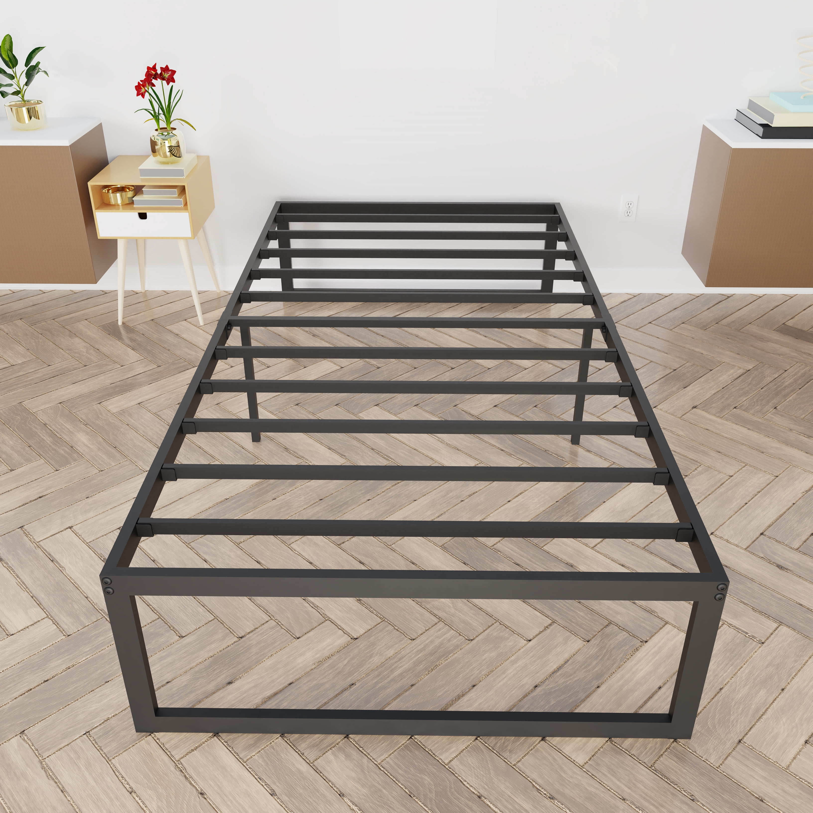 NapQueen Alpha 14" Metal Platform Bed Frame, Twin