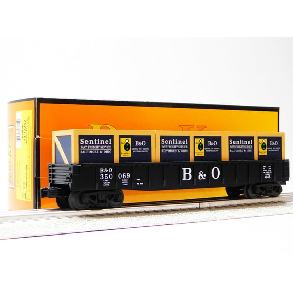 MTH RAILKING BALTIMORE & OHIO B&O GONDOLA CAR W/ CRATES O GAUGE 30-72252