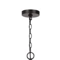 thumbnail image 2 of 6 Bulb Chandelier with Metal Drum Mesh Shade, Black - Saltoro Sherpi, 2 of 5
