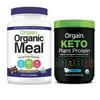 Orgain - Vegan Plant Based, Keto, Gluten Free Protein Powder with MCT Oil - Vanilla (0.97 LB) + Meal Replacement Powder - Creamy Chocolate Fudge (2.01 LB)