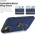 thumbnail image 3 of Entronix Case Designed for Apple iPhone 16 Pro Heavy Duty Case with Built-in Kickstand, Dual Layer Protection with Rotating Holder Ring, Sturdy Case for Apple iPhone 16 Pro, Navy, 3 of 6