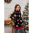 thumbnail image 4 of Hristmas Sweaters for Women Cute Fuzzy Funny Wintertime and Holiday Parties Knitted Pullover Sweater Dark Blue L, 4 of 10