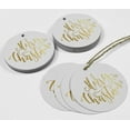 thumbnail image 4 of Inkdotpot Pack Of 50 Real Gold Foil Paper Tags Merry Christmas Favor Hang Tags, 4 of 6