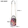 thumbnail image 2 of FORMRS Crossbody Bag for Women Quilted Travel Shoulder Cell Phone Purse with Chain Strap Handbag, Black Colorful Circles, 2 of 7