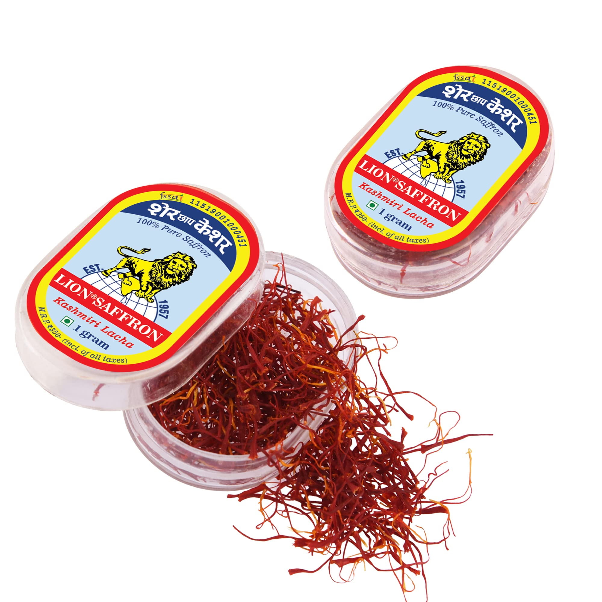 Lion Brand Saffron, 100 Pure Kashmir Lacha Saffron/Kesar/Keshar