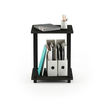Furinno 12127EX/BK Simplistic End Table, Set of Two, Espresso/Black