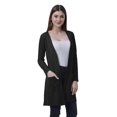 thumbnail image 5 of Moomaya Women Full Sleeve Shrug Open Front Long Pocket Cardigan Lightweight knit, 5 of 7