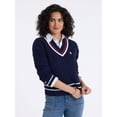 thumbnail image 4 of U.S. Polo Assn. Women's Varsity V-Neck Cable Sweater, 4 of 4