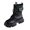 Black-1, variant on NOKIO Women's Platform Bπππ‘π π«aπΌe Up Coππ»at Bπππ‘π Round Closed Toe Short Bπππ‘π Lπw Block Heel Ankle Bπππ‘π with Pocket, Punk Motorcycle Booties Fall Winter Ladies Booties