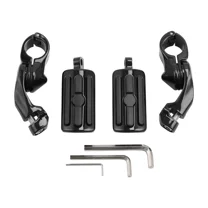 1.25 Inch Universal Highway Foot Pegs Compatible for Harley Touring Road King Street Glide Motorcycle Models, Black
